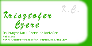 krisztofer czere business card